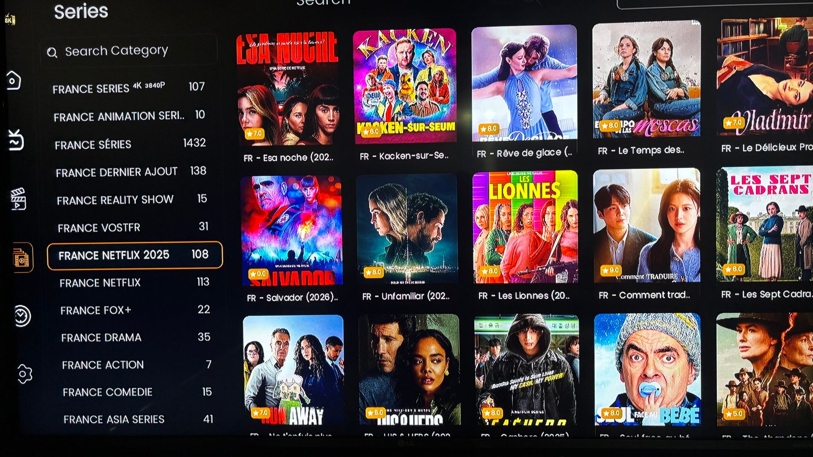 VOD movies series abonnement IPTV 12 mois - Bibliothèque streaming avec derniers films et saisons complètes
