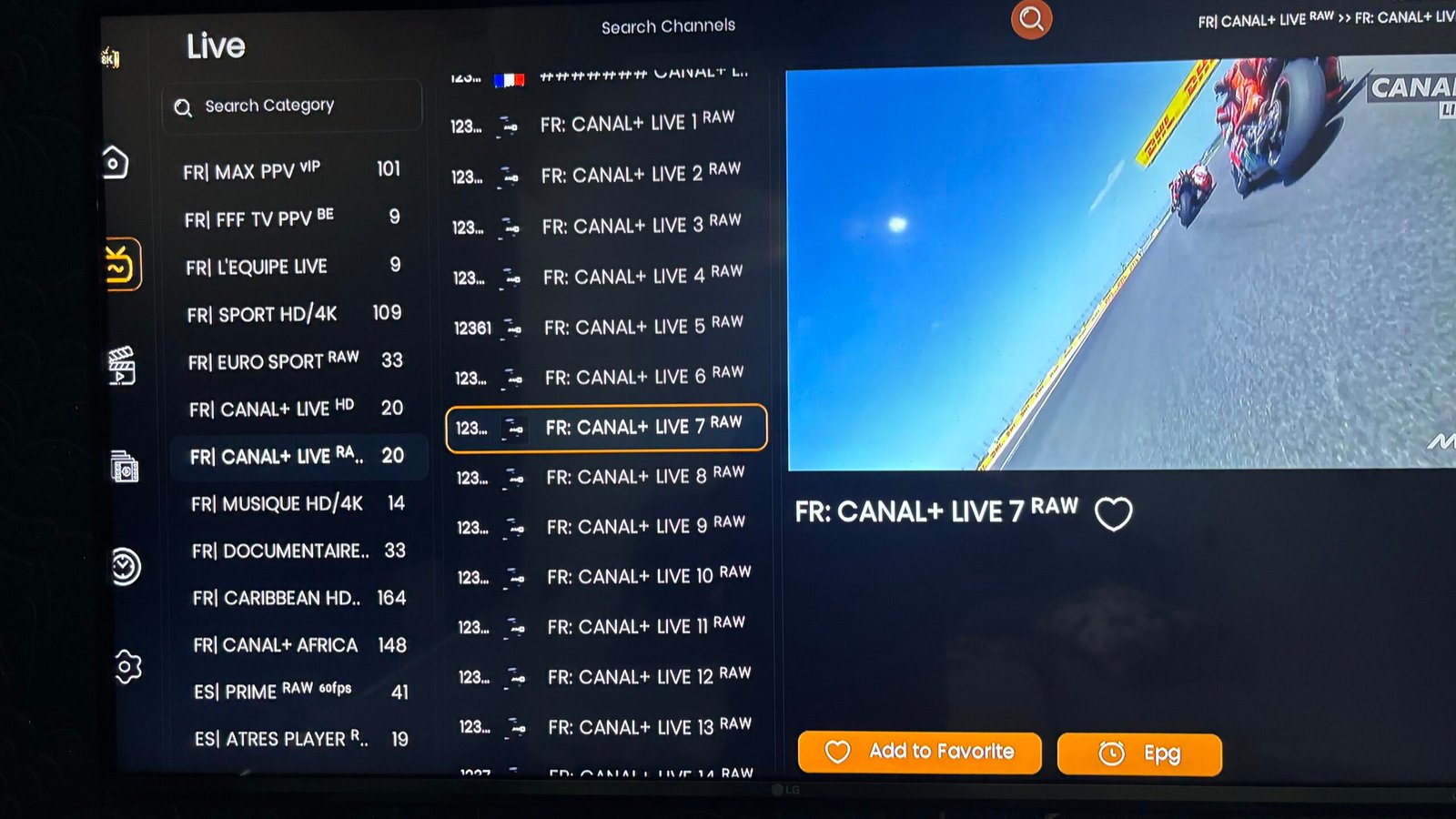 Strong 8K IPTV interface streaming haute qualité 8K